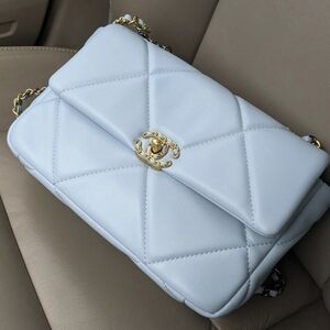 Light Blue Quilted Purse ON HOLD